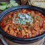 cozy crockpot pozole rojo - featured image