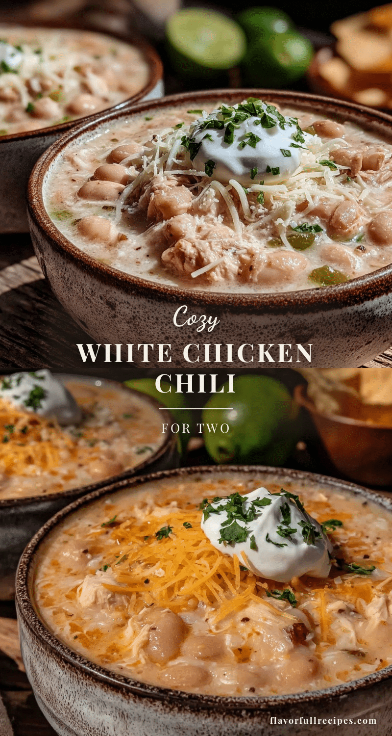 cozy crockpot white chicken chili for two recipe