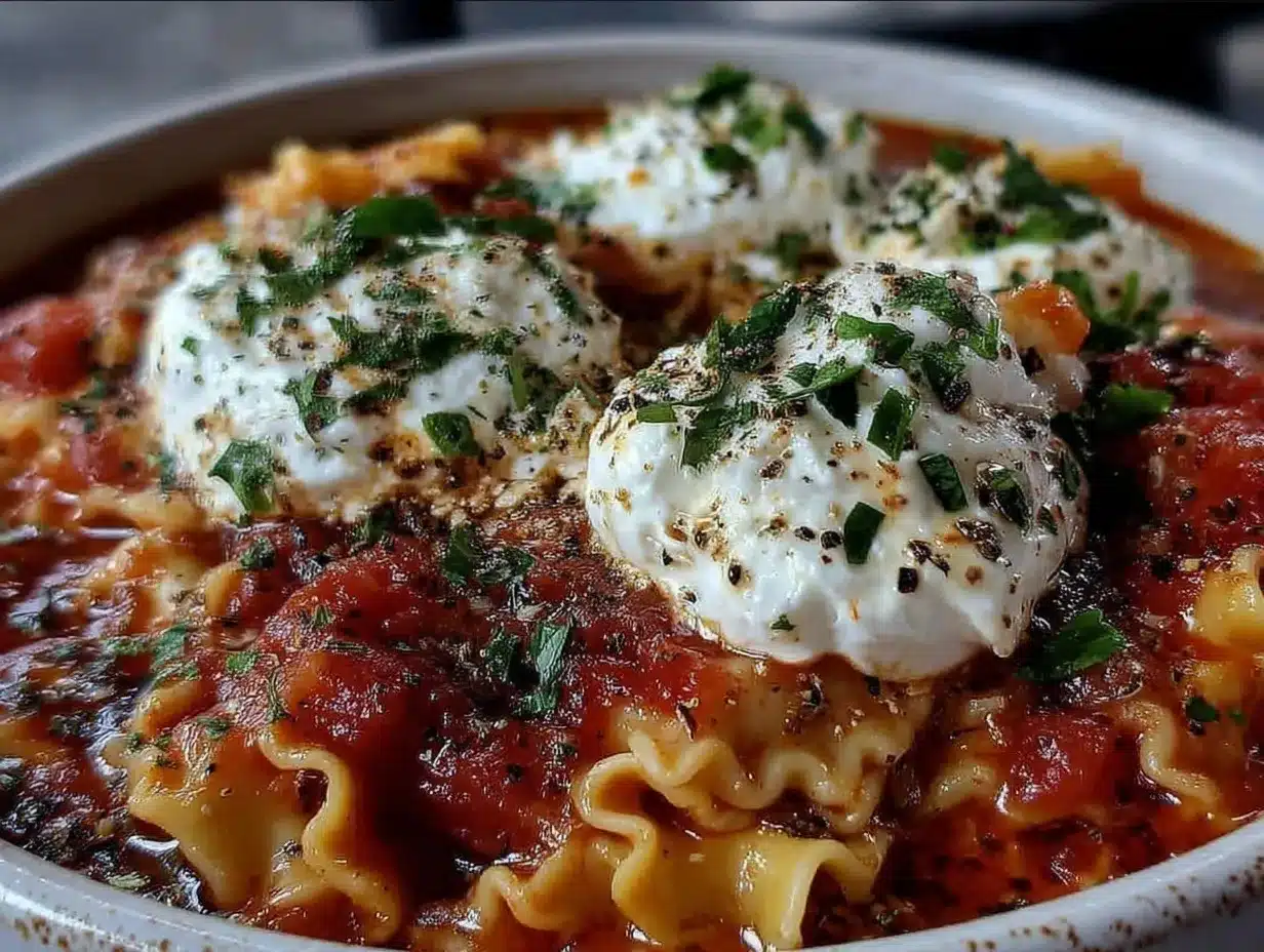 cozy lasagna soup preparation steps