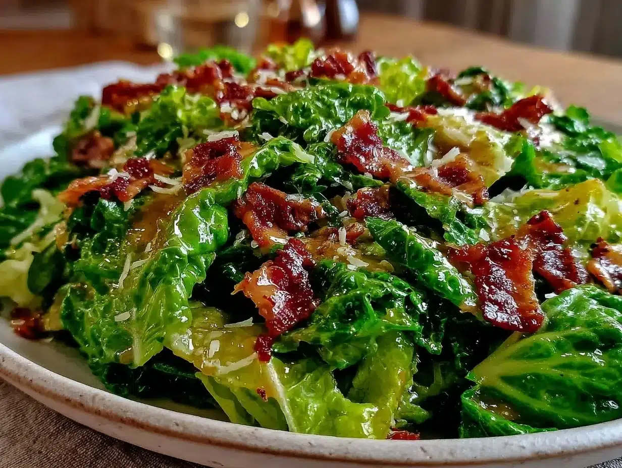 cozy wilted lettuce salad preparation steps