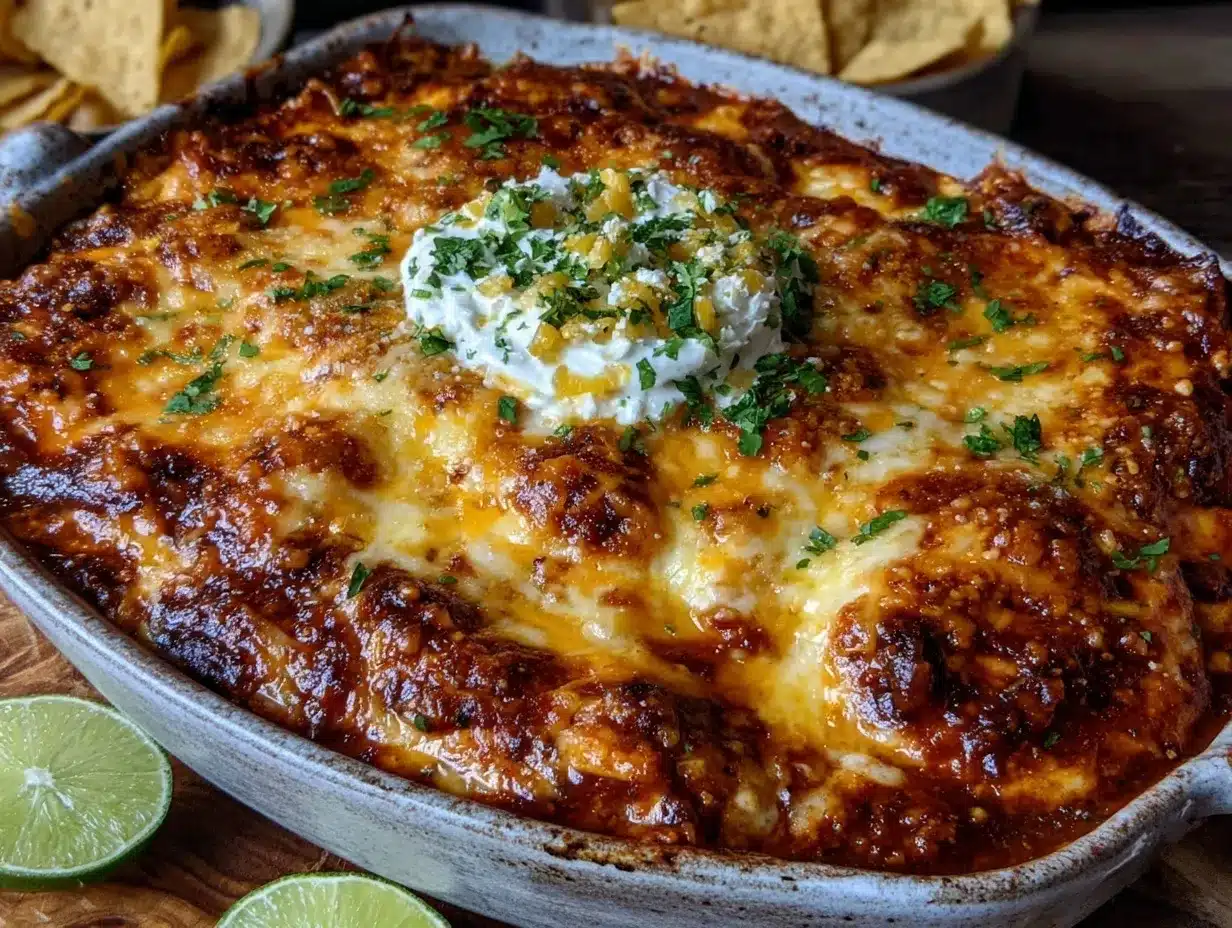 creamy chicken enchilada casserole preparation steps
