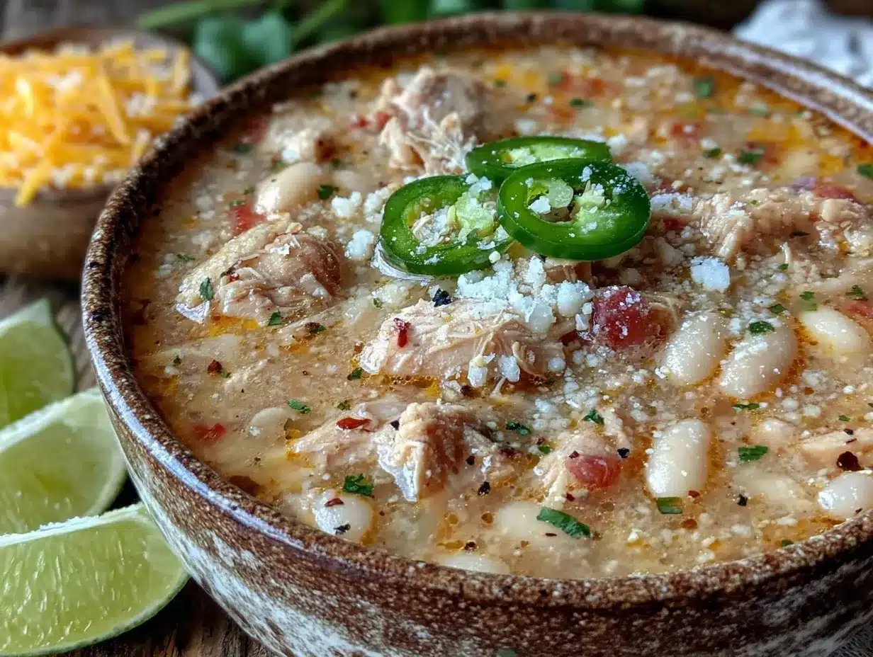 creamy crockpot white chicken chili preparation steps