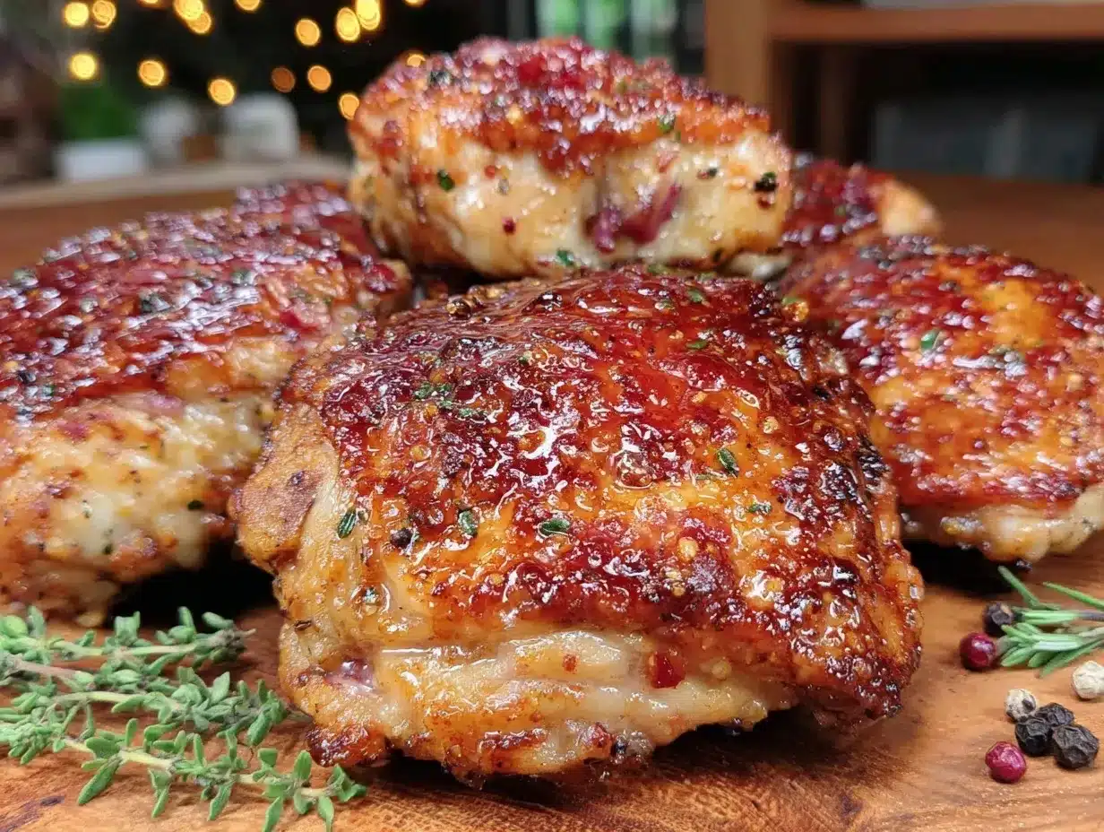 crispy baked chicken thighs with honey mustard glaze preparation steps