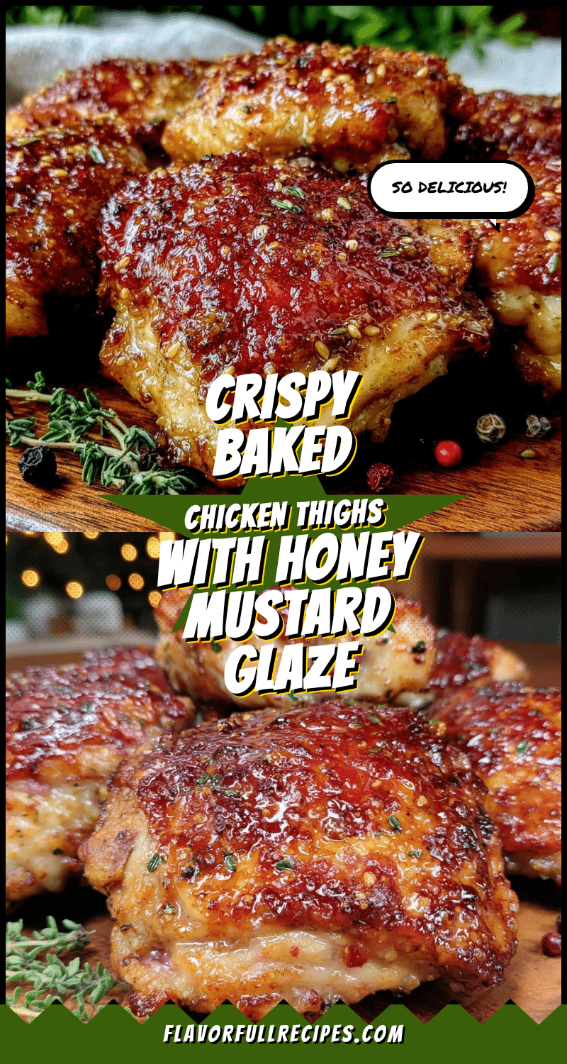crispy baked chicken thighs with honey mustard glaze recipe