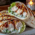 crispy chicken caesar lavash wrap - featured image