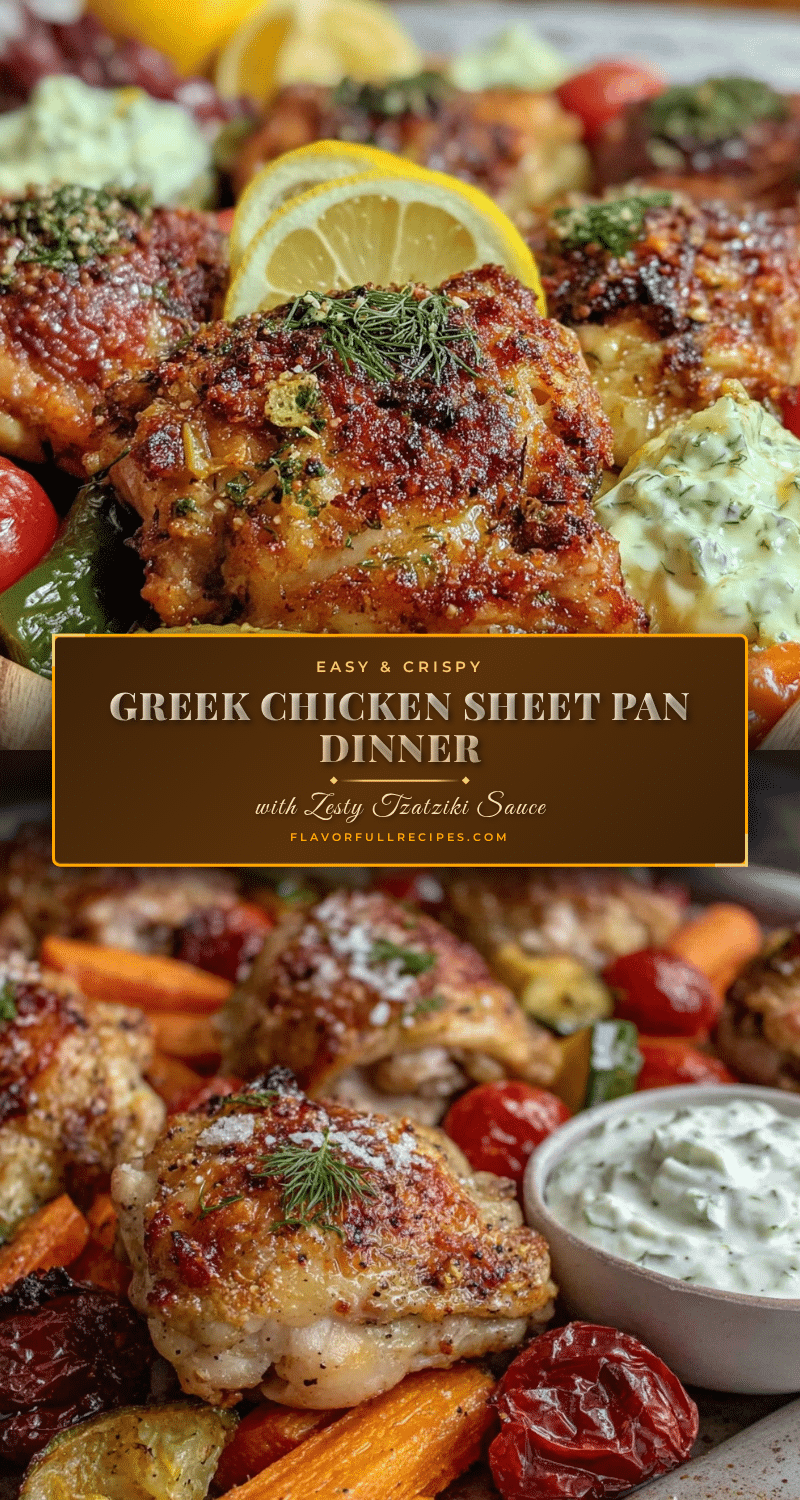 crispy greek chicken sheet pan dinner recipe