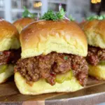 easy crockpot sloppy joe sliders - featured image