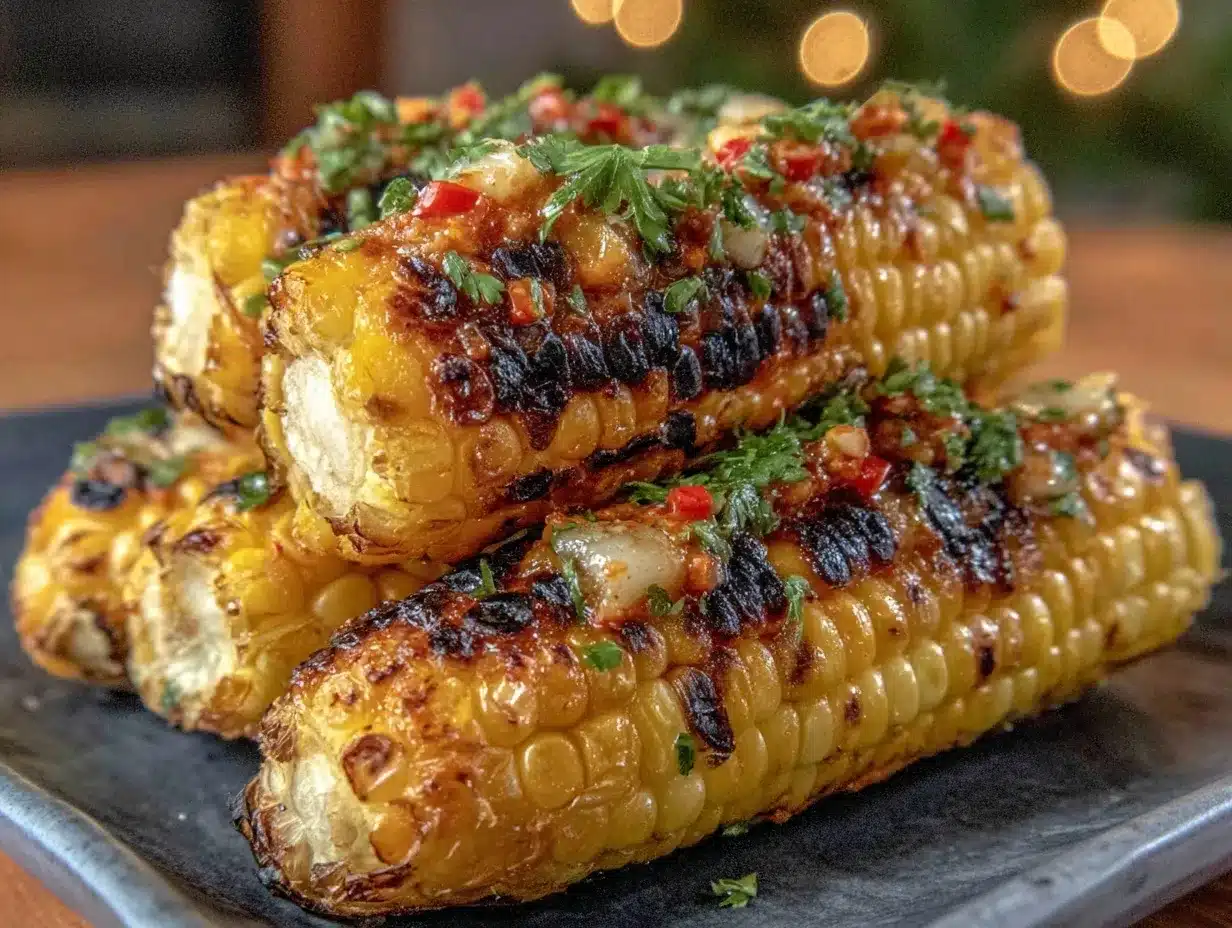 grilled corn on the cob with chili lime butter preparation steps