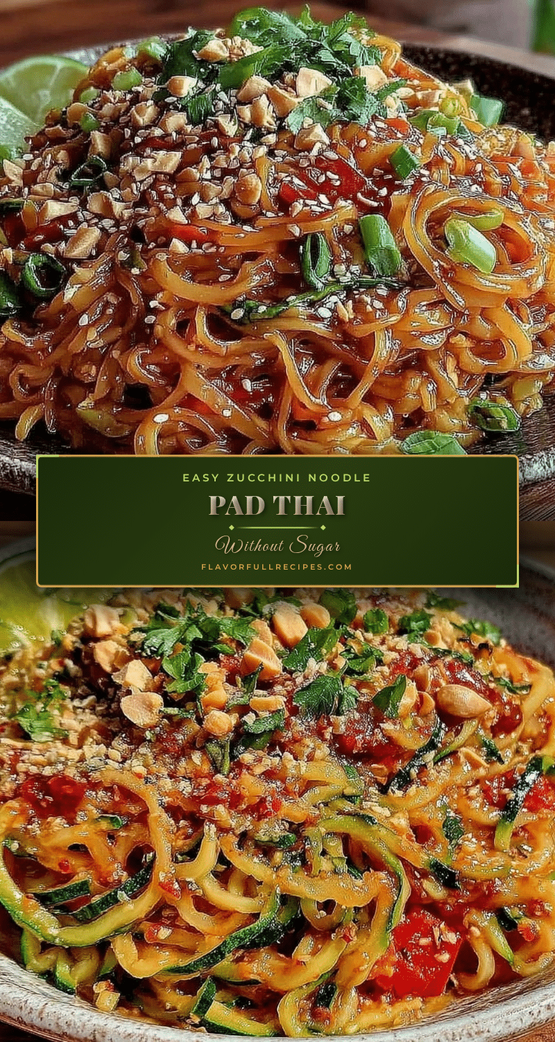 Healthy Zucchini Noodle Pad Thai recipe