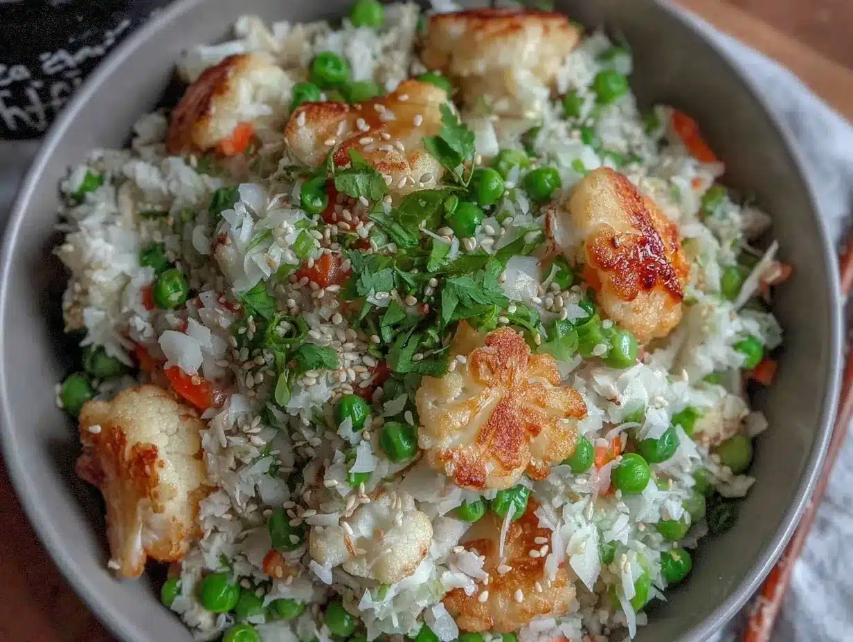 low carb cauliflower fried rice preparation steps