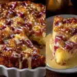 moist rhubarb cake - featured image