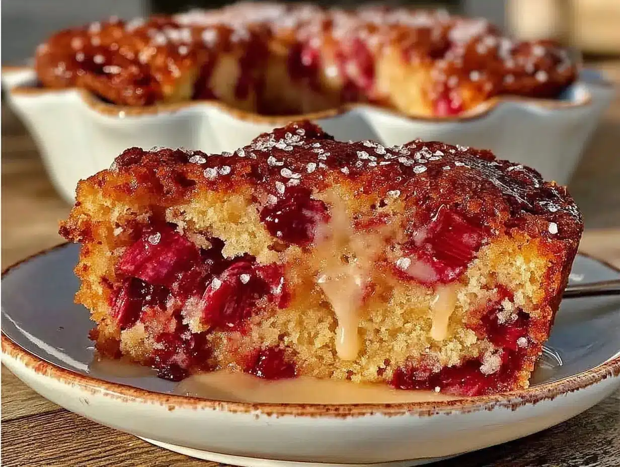 moist rhubarb cake preparation steps