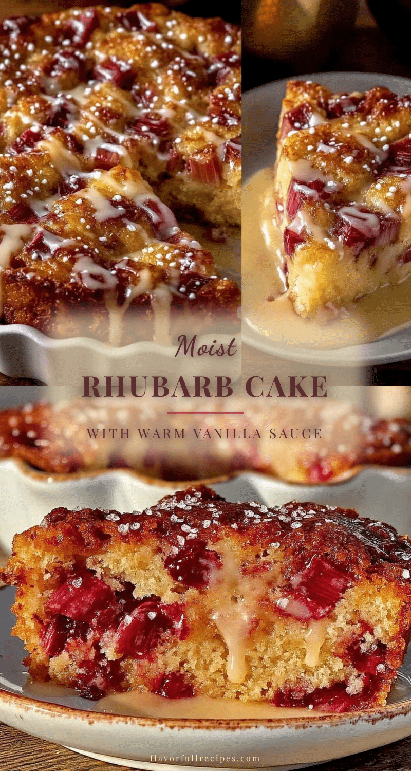 moist rhubarb cake recipe