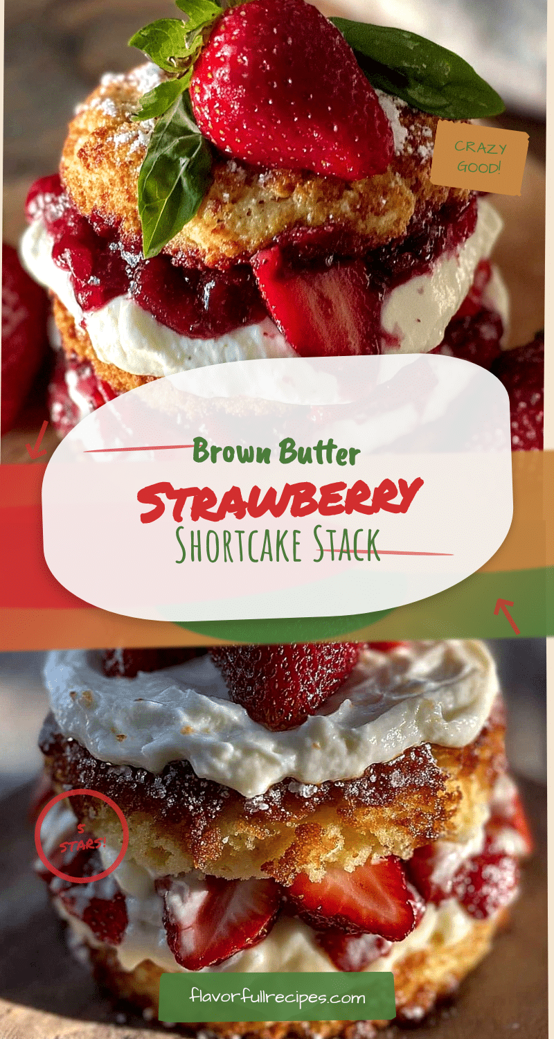 Delicious Brown Butter Strawberry Shortcake Stack Recipe Easy Homemade ...