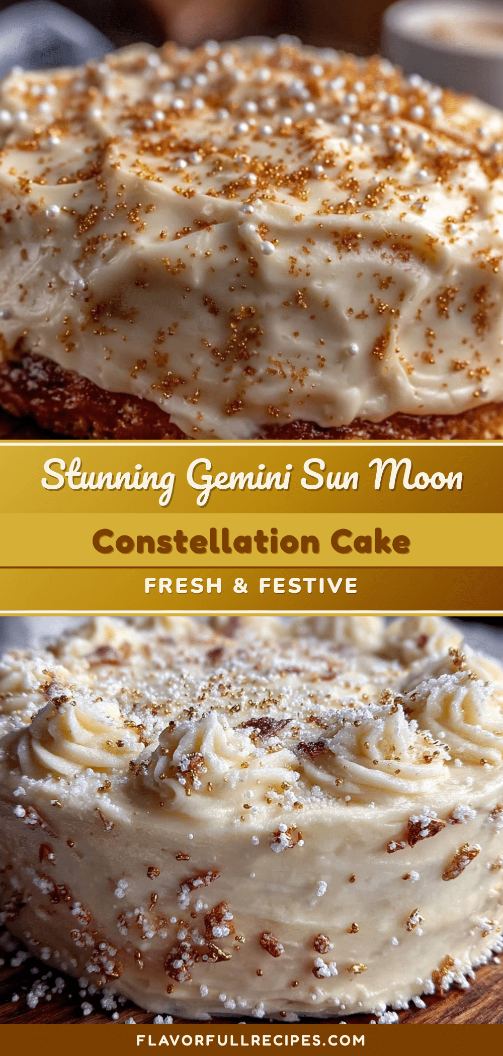 Gemini Sun Moon Constellation Cake recipe
