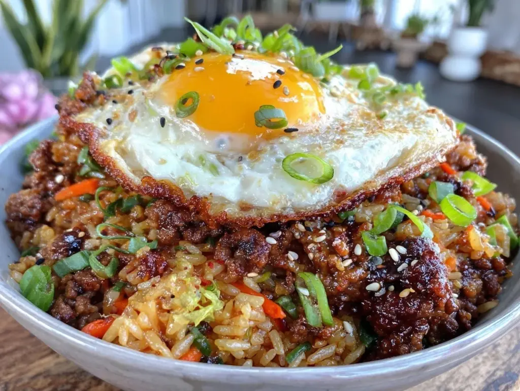 korean beef fried rice bowl - featured image
