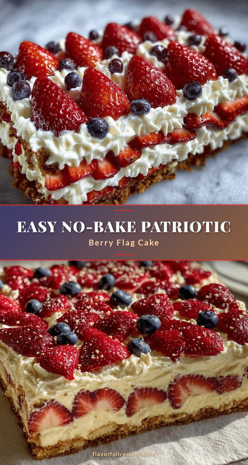 no-bake patriotic flag icebox cake recipe