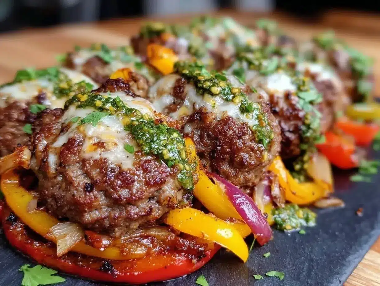 sheet pan ground beef fajitas preparation steps