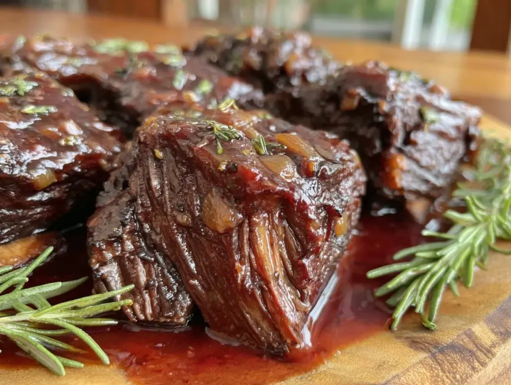 Tender Slow Cooker Red Wine Braised Beef Short Ribs Recipe Easy and ...