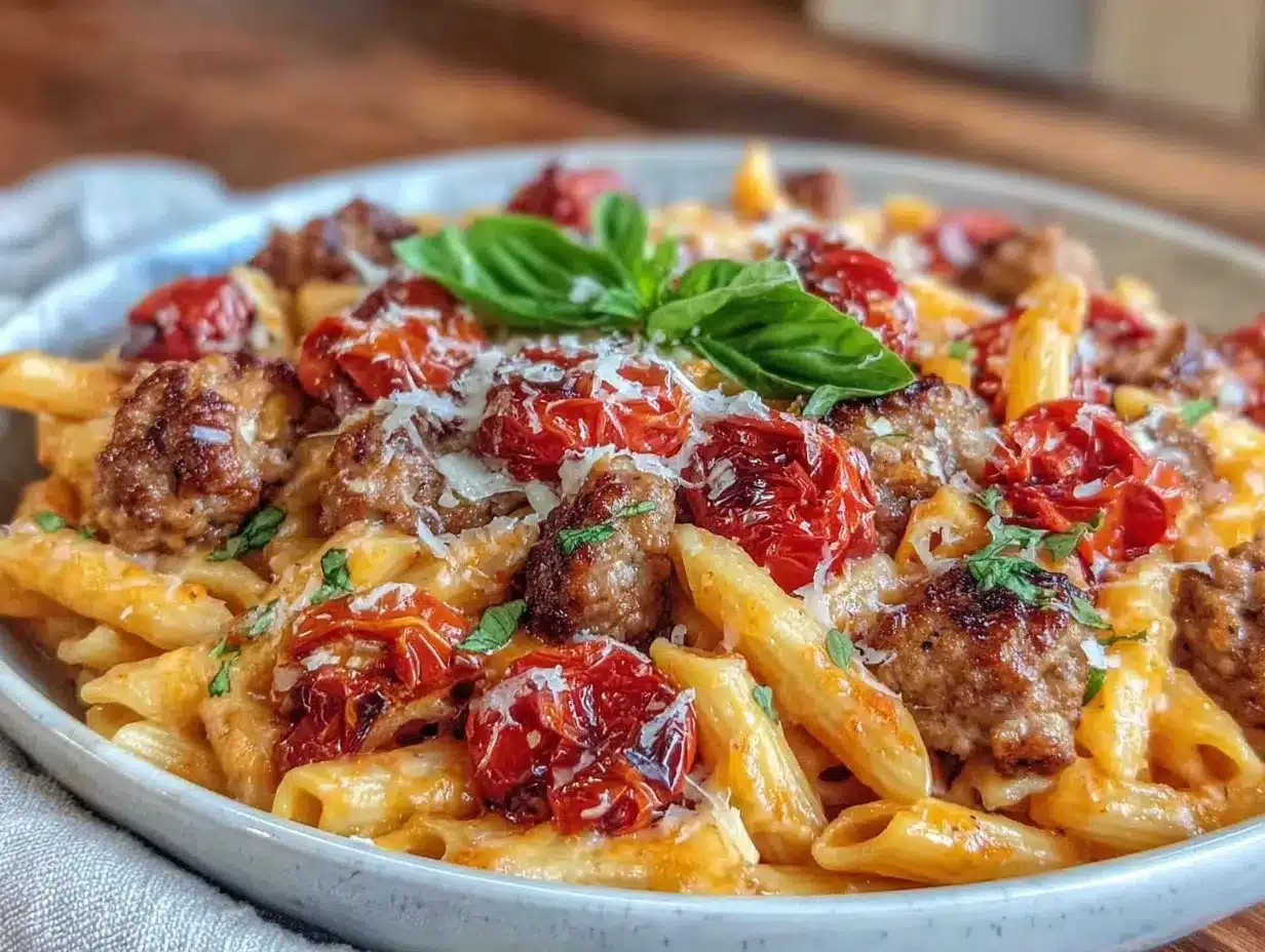 creamy one-pot italian sausage pasta preparation steps