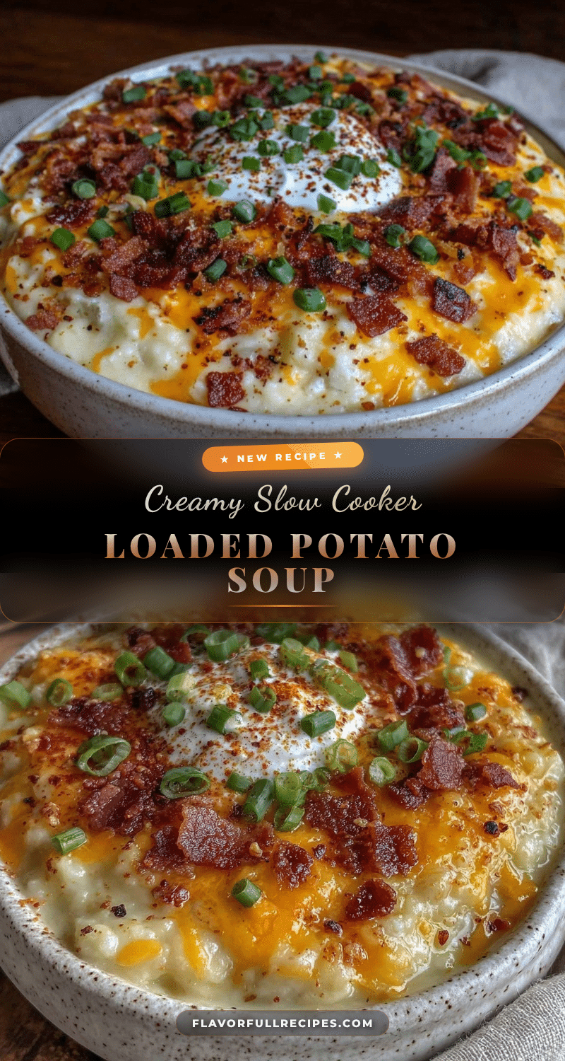 creamy slow cooker loaded baked potato soup recipe