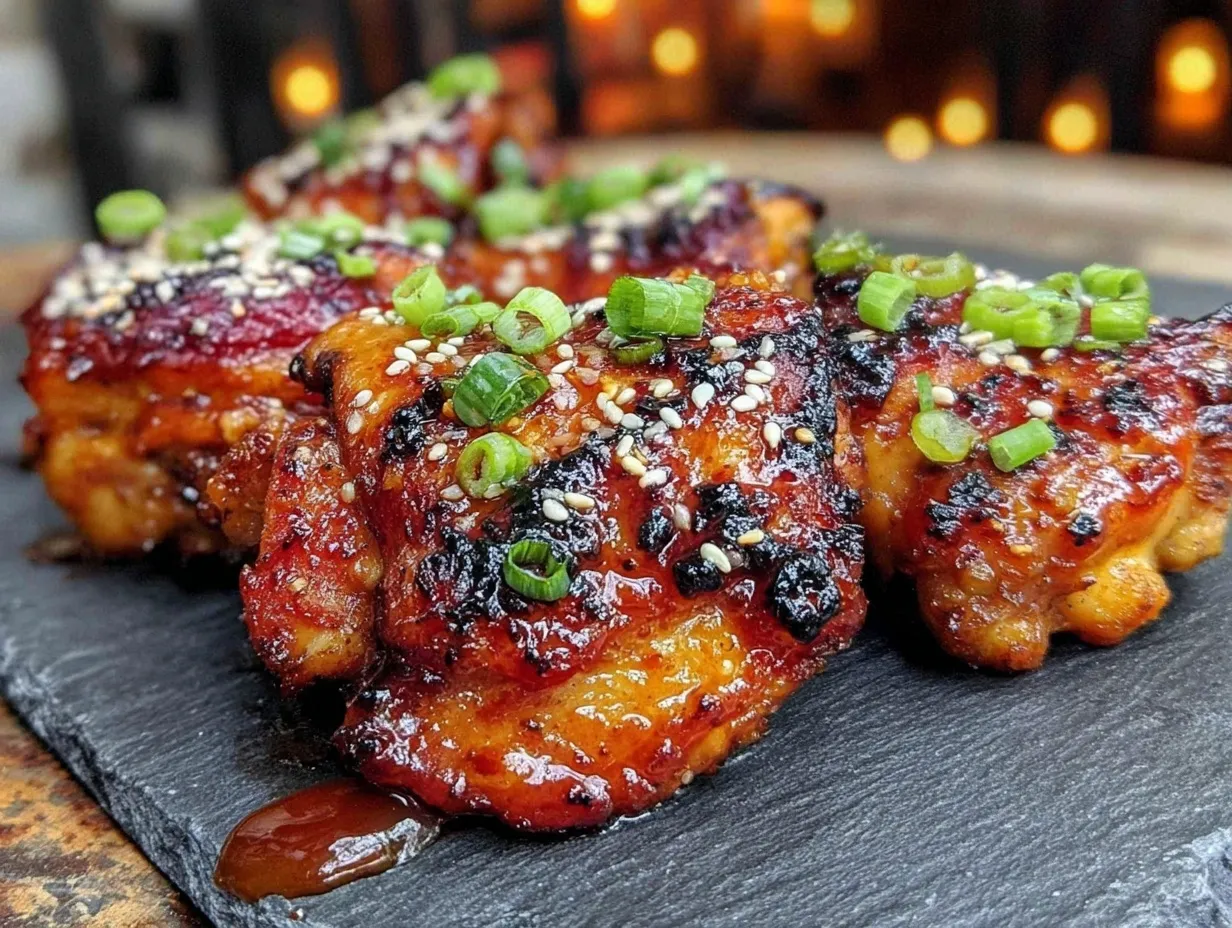 crispy air fryer honey sriracha chicken thighs preparation steps