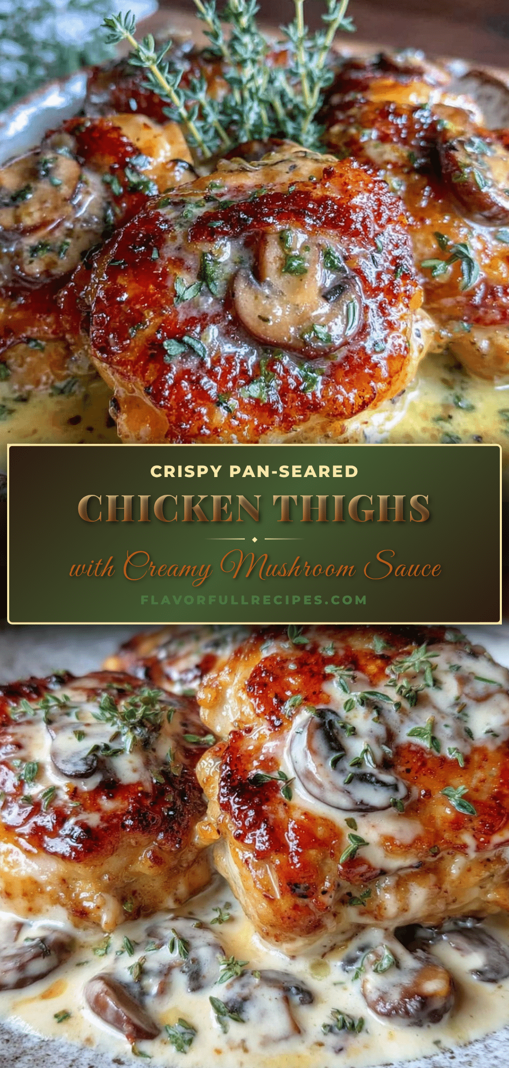crispy pan-seared chicken thighs recipe