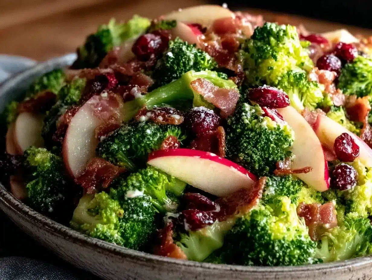 fresh cold broccoli salad preparation steps