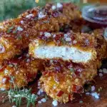 honey mustard pretzel-crusted chicken tenders - featured image