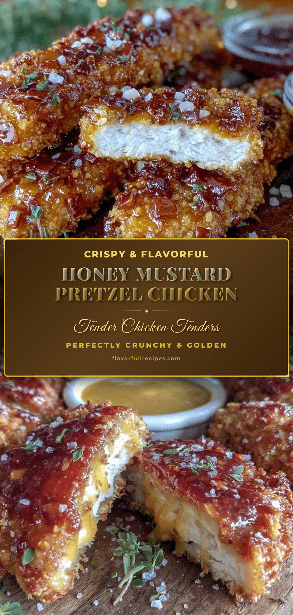 honey mustard pretzel-crusted chicken tenders recipe