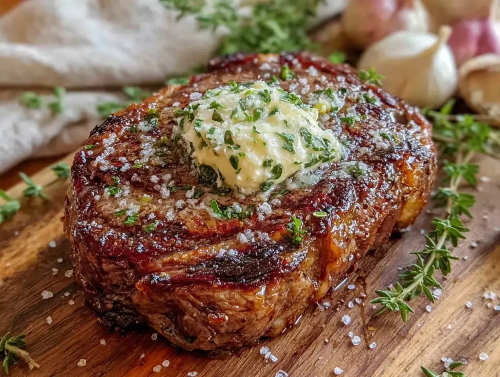 reverse sear ribeye steak - featured image
