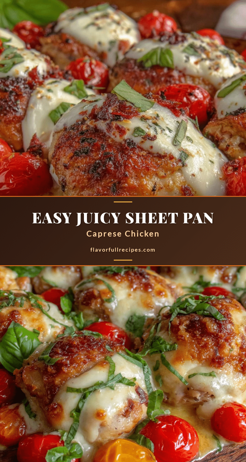 sheet pan caprese chicken thighs recipe