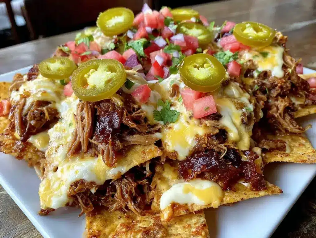 smoked pulled pork nachos - featured image