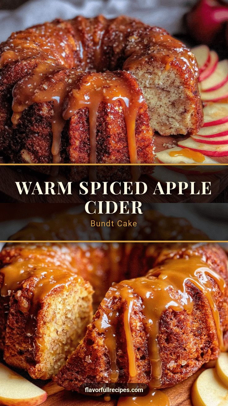 spiced apple cider bundt cake recipe