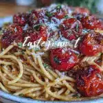 blistered cherry tomato pasta - featured image