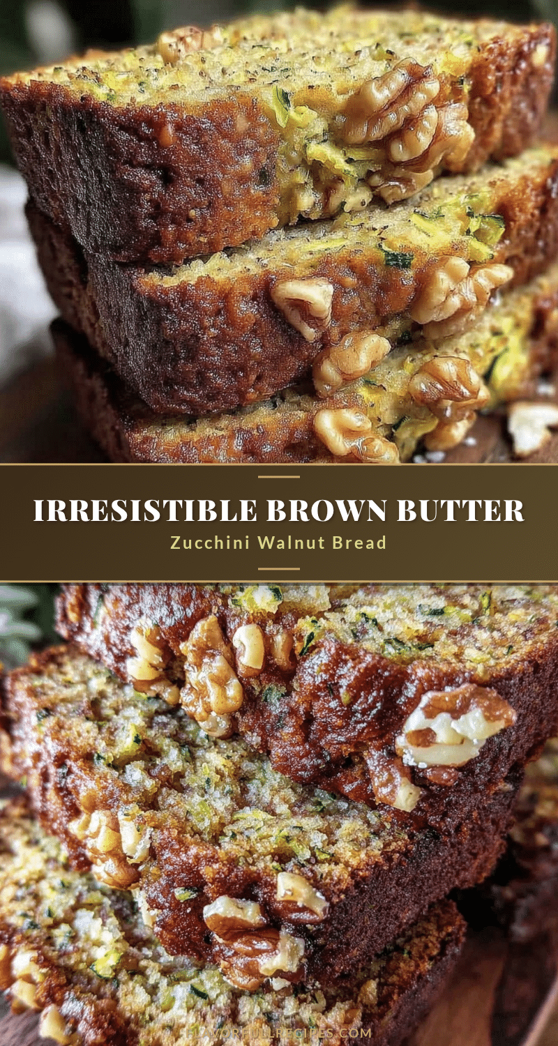 brown butter zucchini walnut bread recipe
