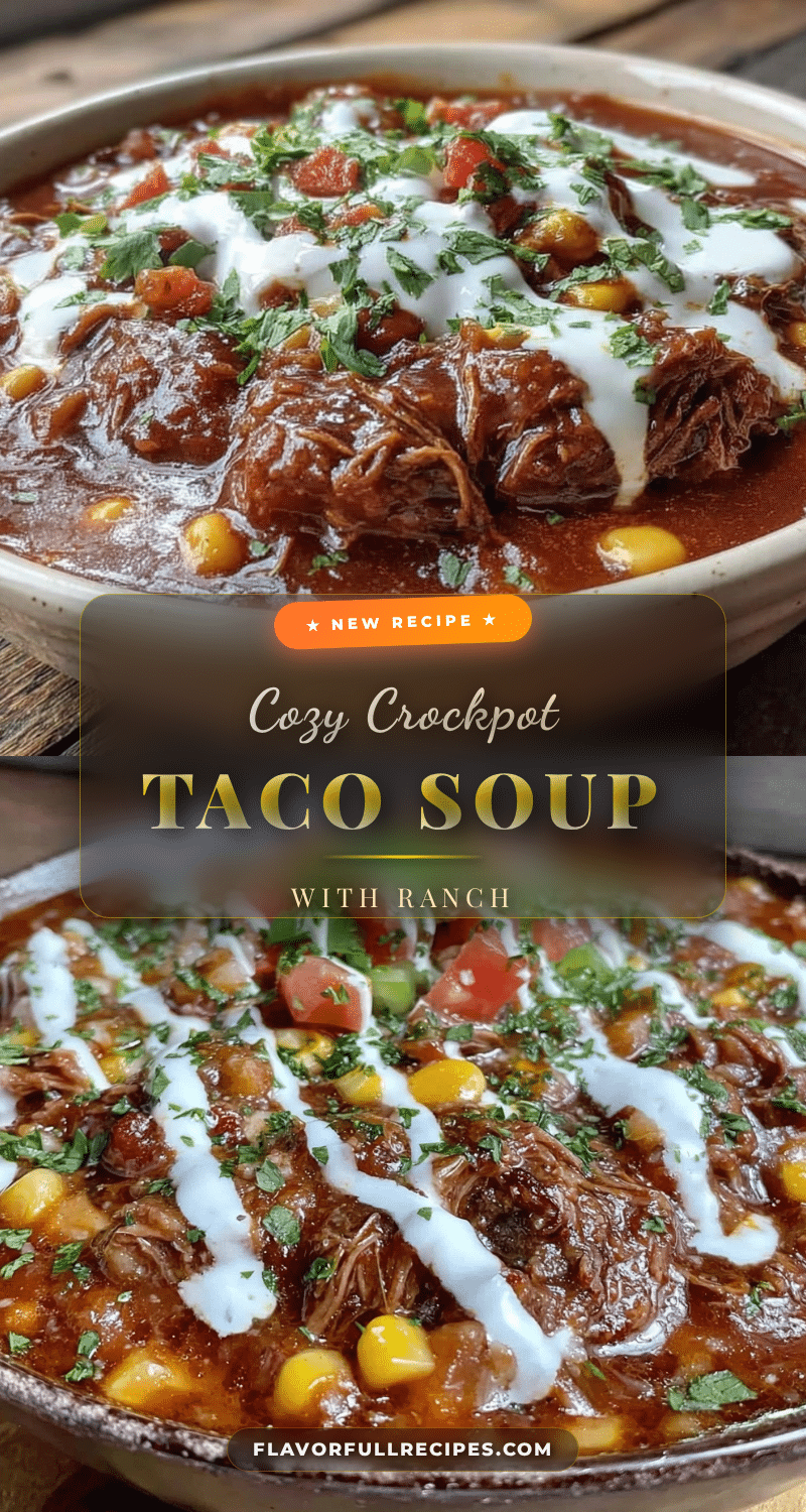 cozy crockpot taco soup with ranch recipe