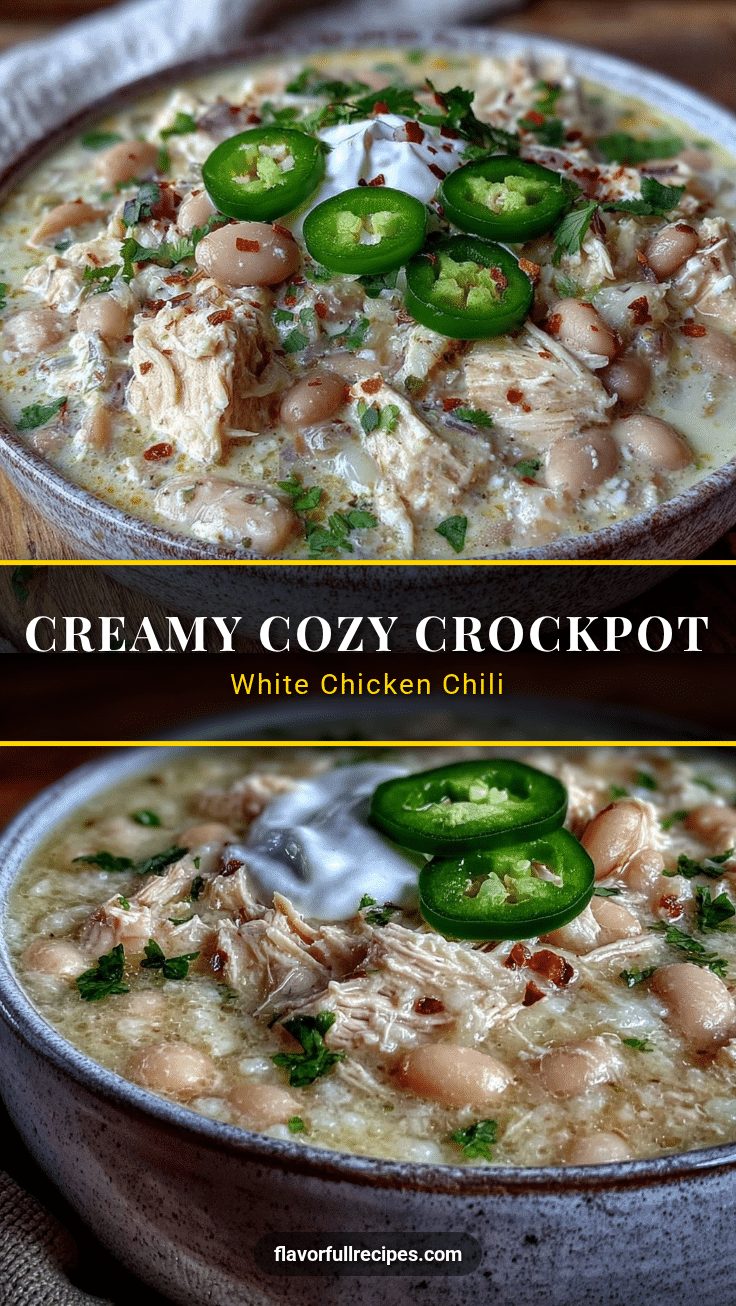 cozy crockpot white chicken chili recipe