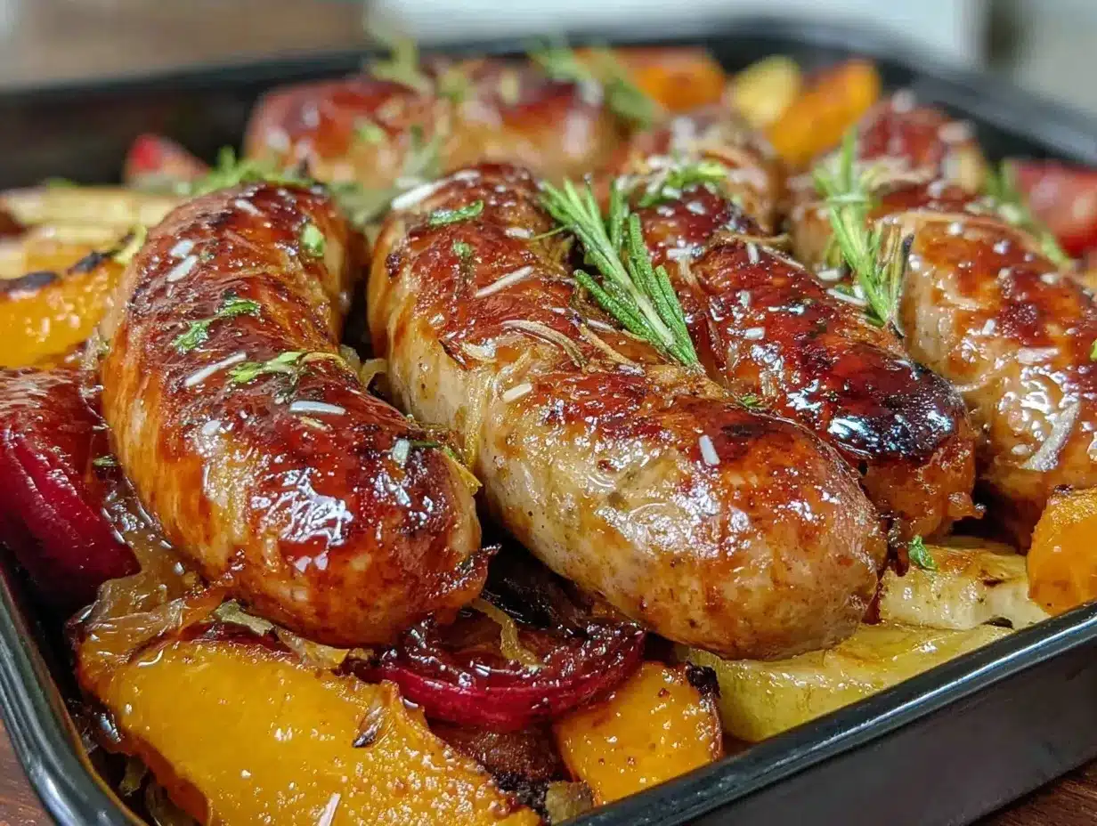 cozy fall sheet pan sausage recipe preparation steps