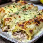 Creamy Hatch Green Chili Chicken Enchiladas - featured image