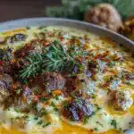 creamy roasted hatch chili and corn chowder - featured image