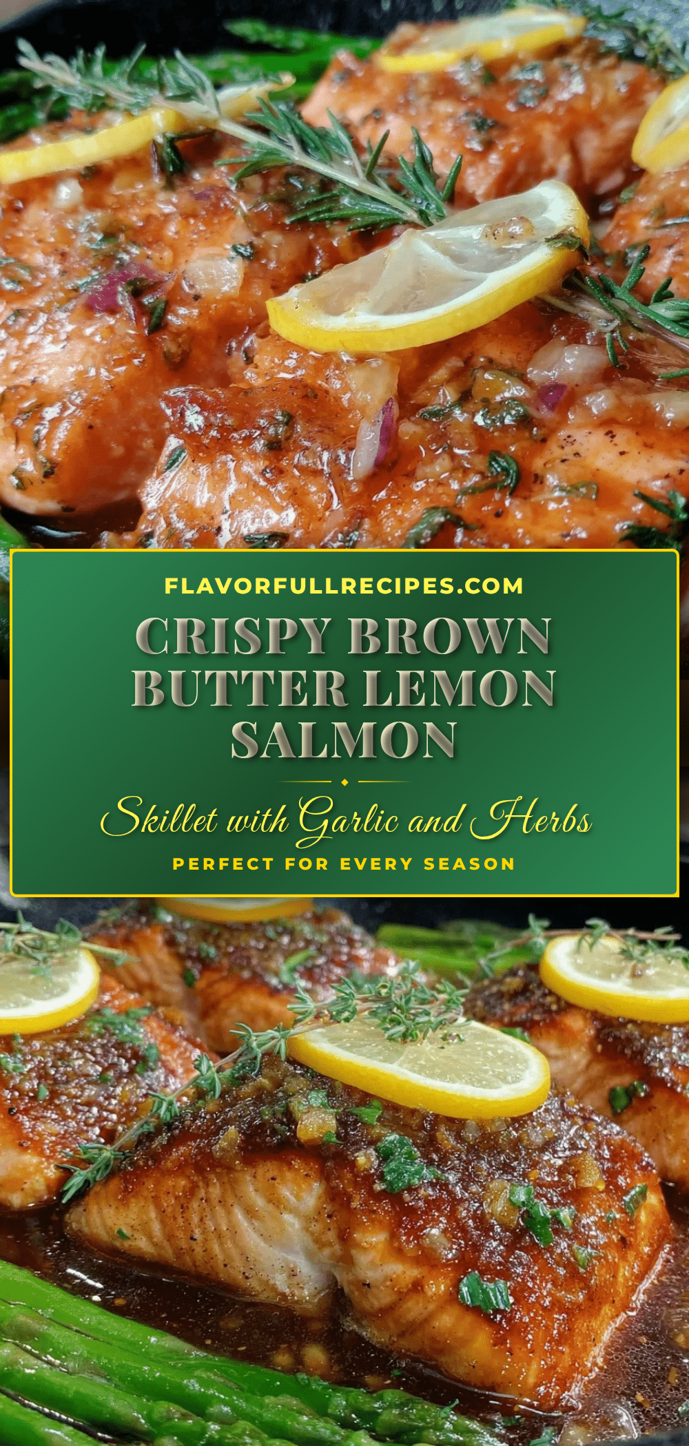 crispy brown butter lemon herb salmon skillet recipe