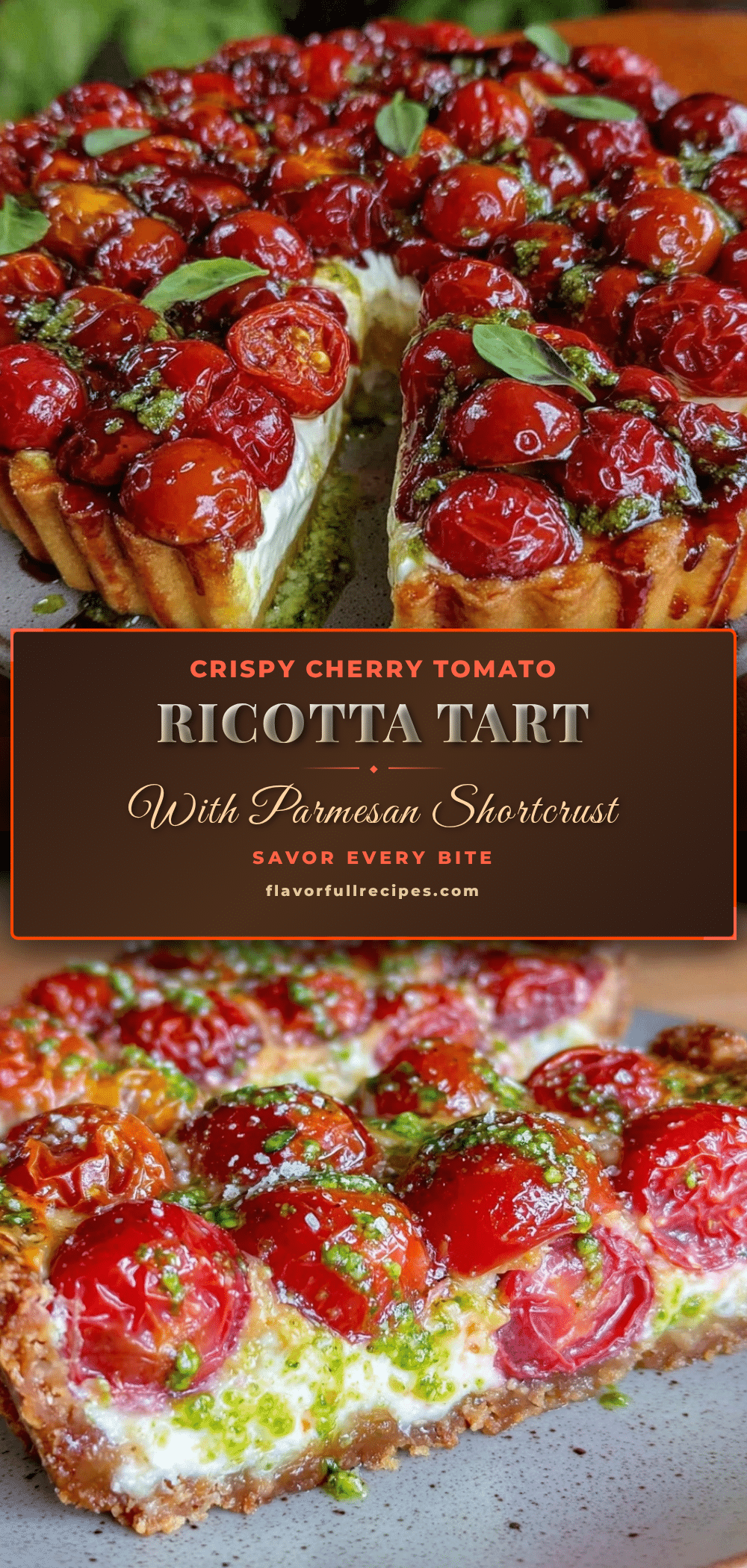 crispy burst cherry tomato tart recipe