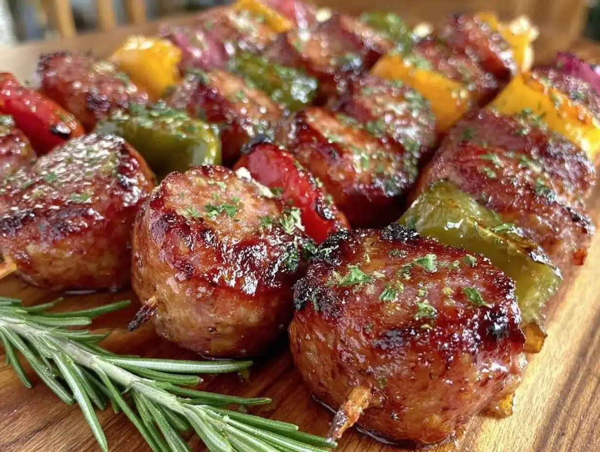 Crispy Smoked Sausage Tailgate Skewers preparation steps