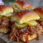 crockpot honey sriracha pulled pork sliders - featured image