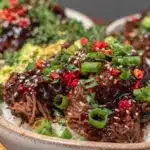 crockpot korean beef bowls - featured image