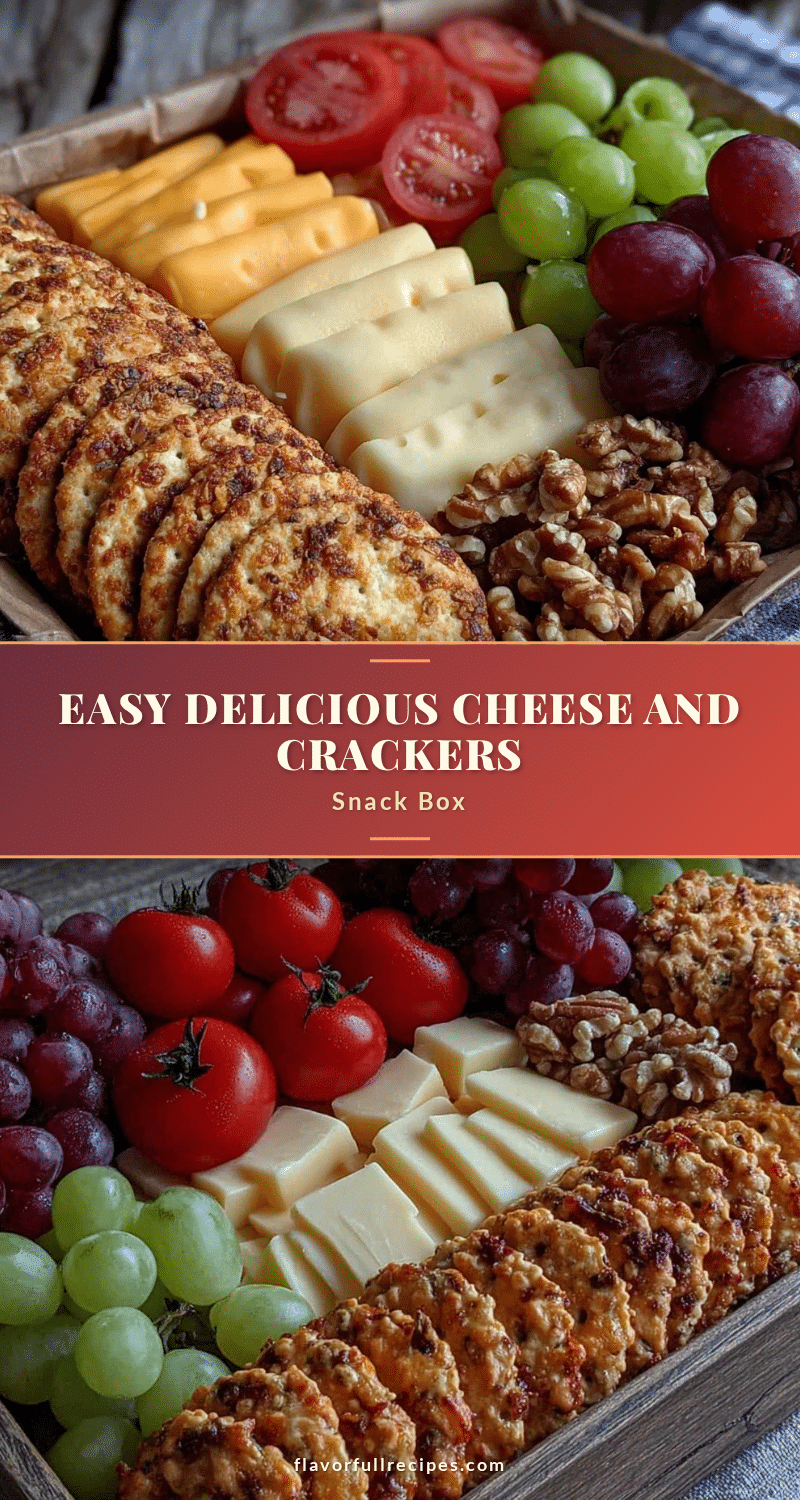 Easy DIY Lunchbox Snack Box with Cheese and Crackers Perfect for Kids