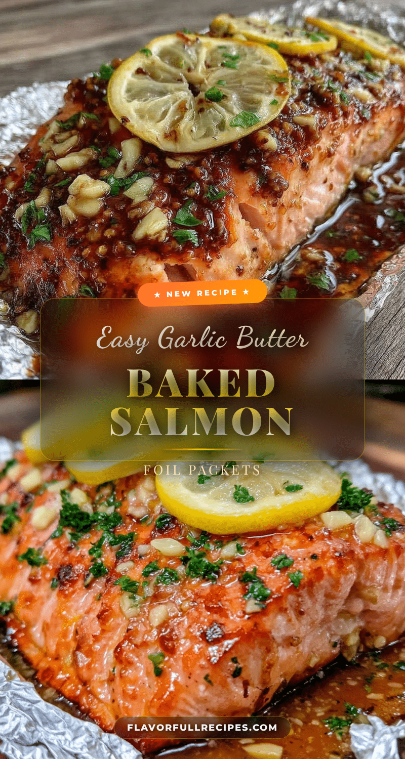 garlic butter baked salmon foil packets recipe