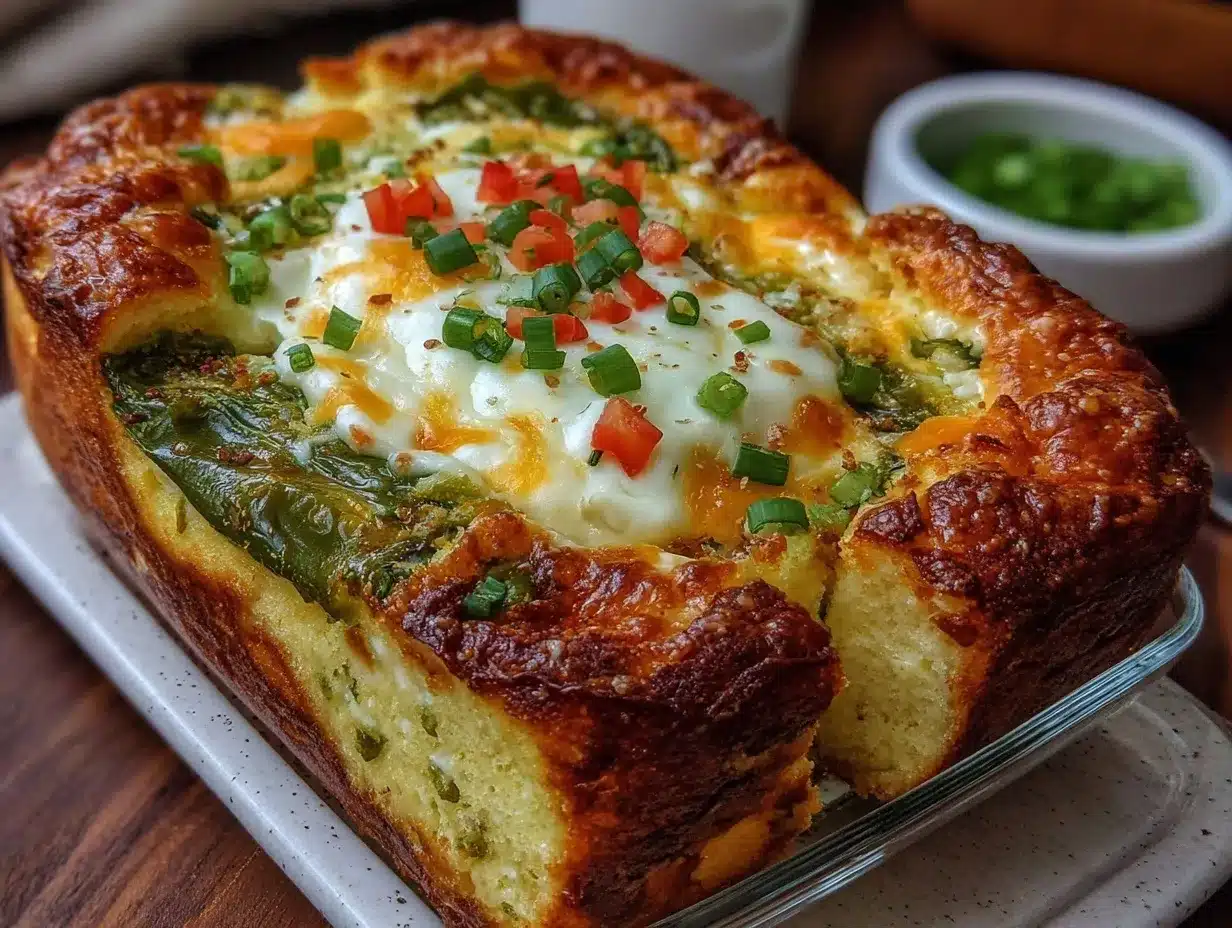 Hatch green chili breakfast casserole preparation steps