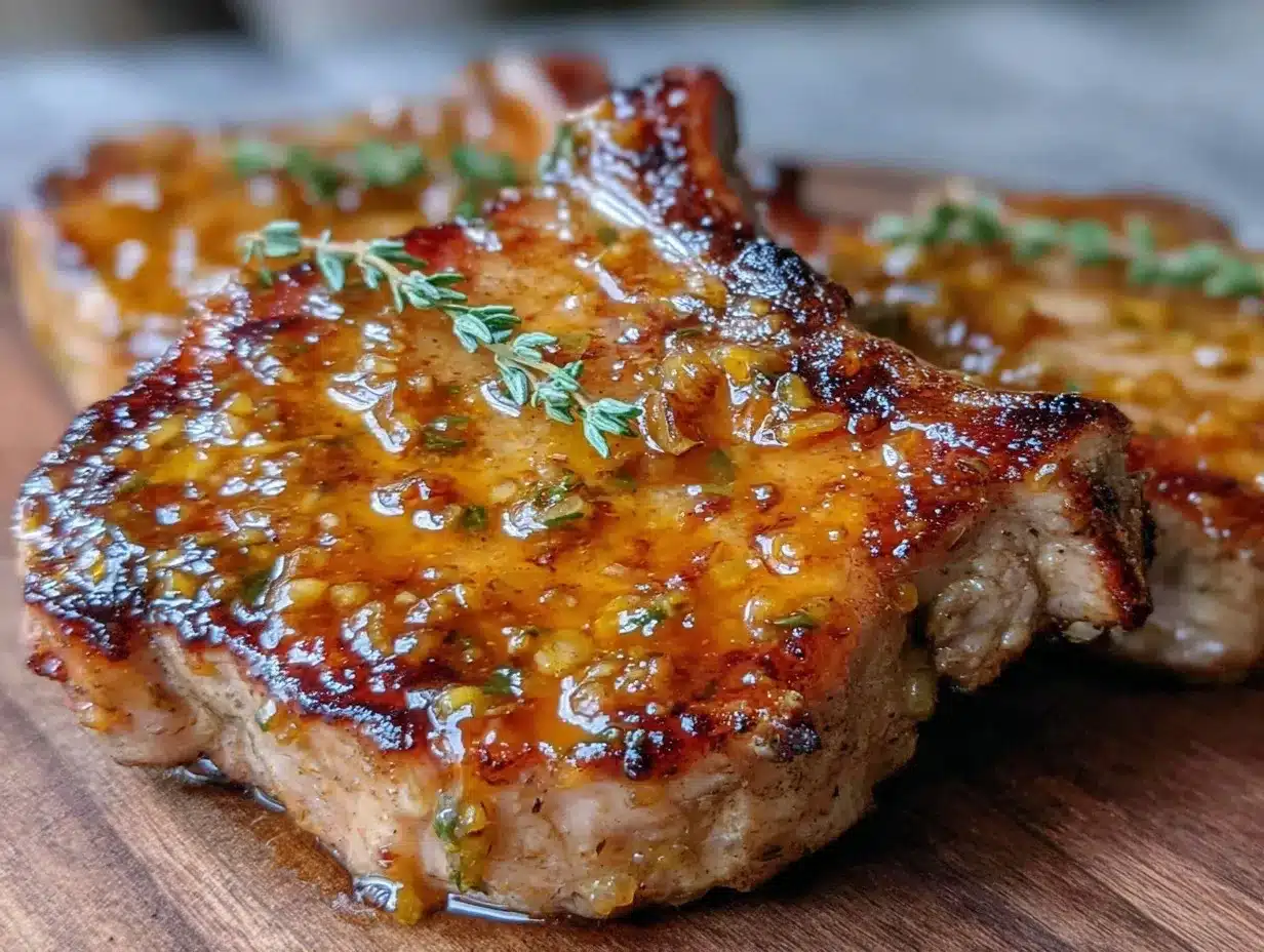 honey garlic baked pork chops preparation steps